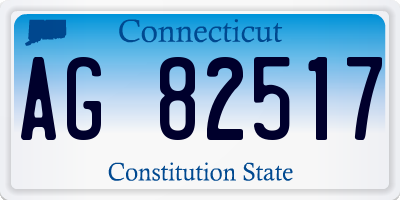CT license plate AG82517