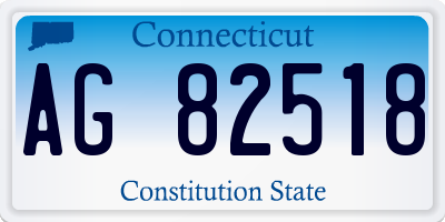 CT license plate AG82518