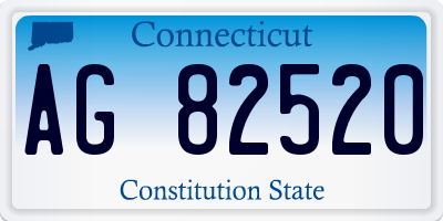 CT license plate AG82520
