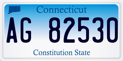 CT license plate AG82530