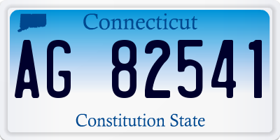 CT license plate AG82541