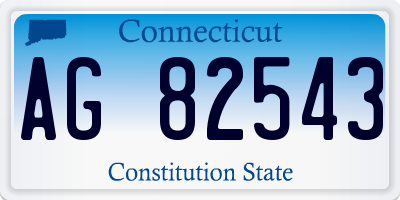 CT license plate AG82543