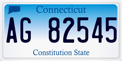 CT license plate AG82545