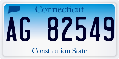 CT license plate AG82549