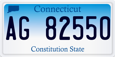 CT license plate AG82550