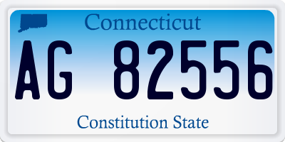 CT license plate AG82556