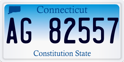 CT license plate AG82557