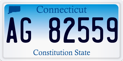 CT license plate AG82559