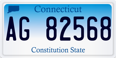 CT license plate AG82568