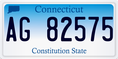 CT license plate AG82575