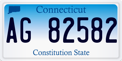CT license plate AG82582