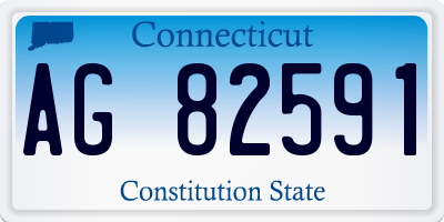 CT license plate AG82591