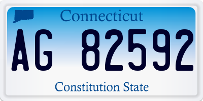 CT license plate AG82592