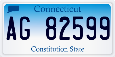 CT license plate AG82599