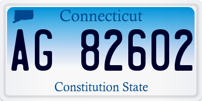 CT license plate AG82602