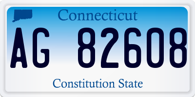 CT license plate AG82608