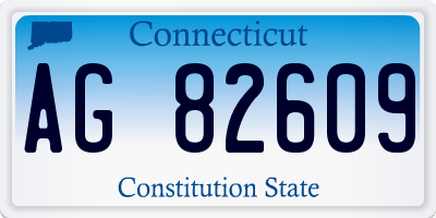 CT license plate AG82609