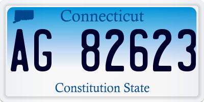 CT license plate AG82623