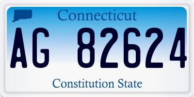 CT license plate AG82624