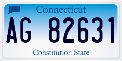 CT license plate AG82631