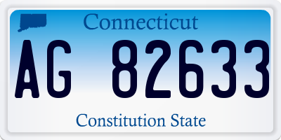 CT license plate AG82633