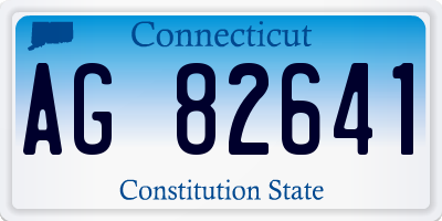 CT license plate AG82641