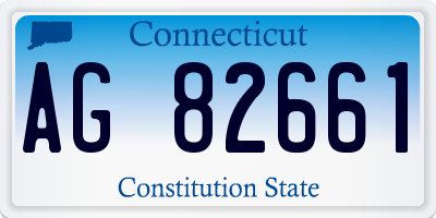 CT license plate AG82661