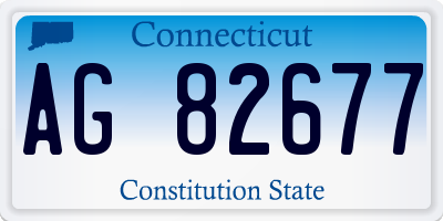 CT license plate AG82677