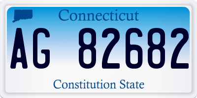 CT license plate AG82682