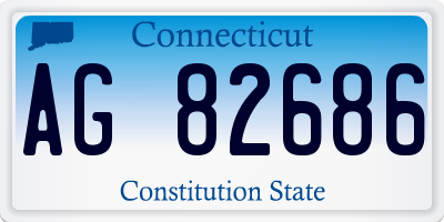 CT license plate AG82686