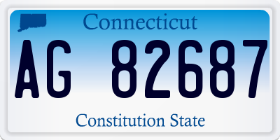 CT license plate AG82687