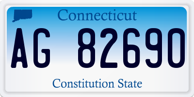 CT license plate AG82690