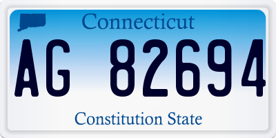 CT license plate AG82694