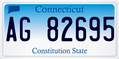 CT license plate AG82695