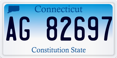 CT license plate AG82697