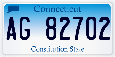 CT license plate AG82702