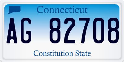 CT license plate AG82708