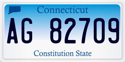 CT license plate AG82709