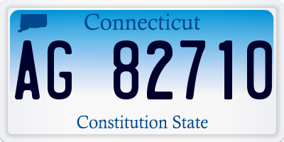 CT license plate AG82710