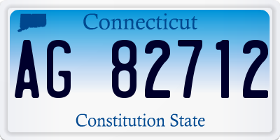 CT license plate AG82712