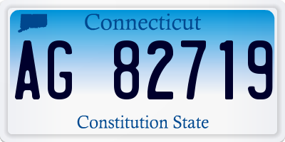 CT license plate AG82719