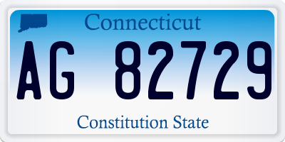 CT license plate AG82729