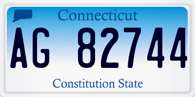 CT license plate AG82744