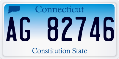 CT license plate AG82746