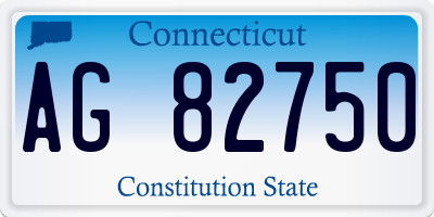 CT license plate AG82750