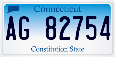 CT license plate AG82754