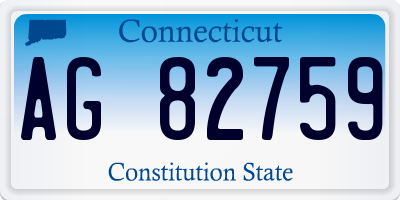 CT license plate AG82759