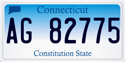 CT license plate AG82775