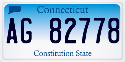 CT license plate AG82778