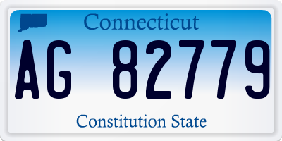 CT license plate AG82779